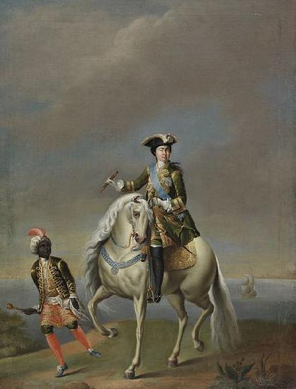 unknow artist Equestrian portrait of Empress Catherine I oil painting image